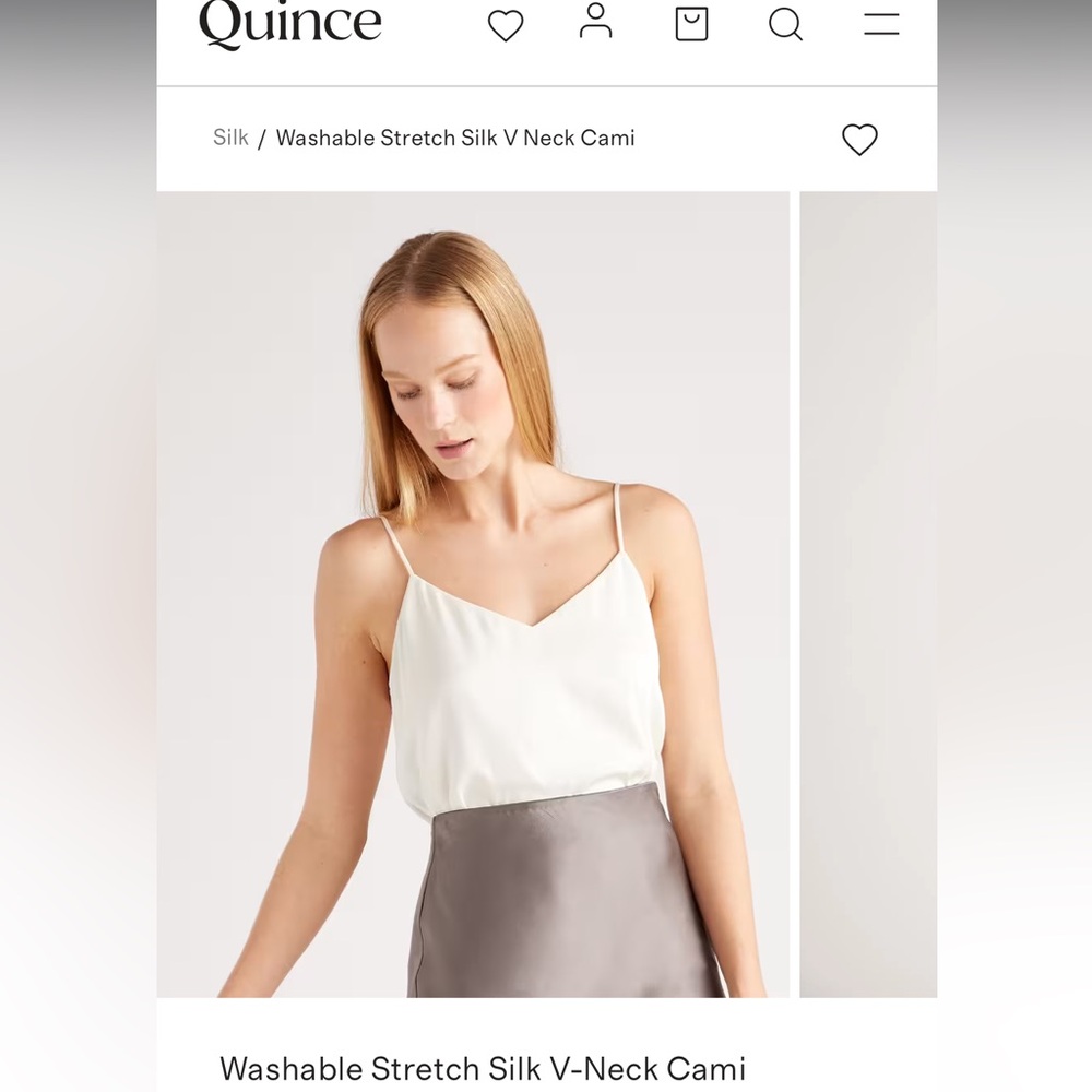 Quince Black& Ivory Silk Camisoles XS (set of 2)